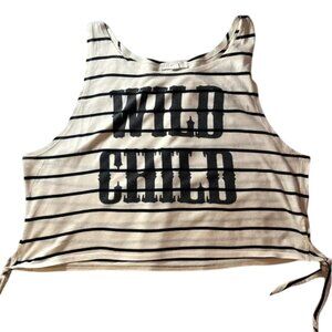 XXI forever.   WILD CHILD cropped tank top